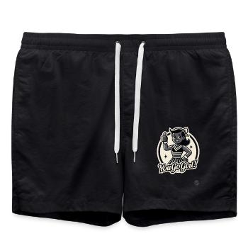 You Go Girl: Cheerleader Thumbs Up - Swim Trunks - black - Front - AI Model Male 185 light (185cm)