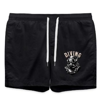 Diving Divers - Swim Trunks - black - Front - AI Model Male 185 light (185cm)