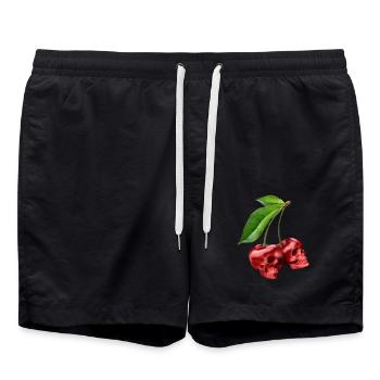 Cherries Skulls Cherry Skull - Swim Trunks - black - Front - AI Model Male 185 light (185cm)