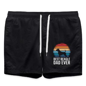 Beagle Dad Dog Father Funny Beagle Gift - Swim Trunks - black - Front - AI Model Male 185 light (185cm)