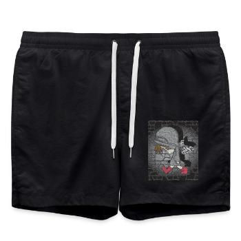 dark boy - Badeshorts - Schwarz - Vorne - AI Model Male 185 light (185cm)