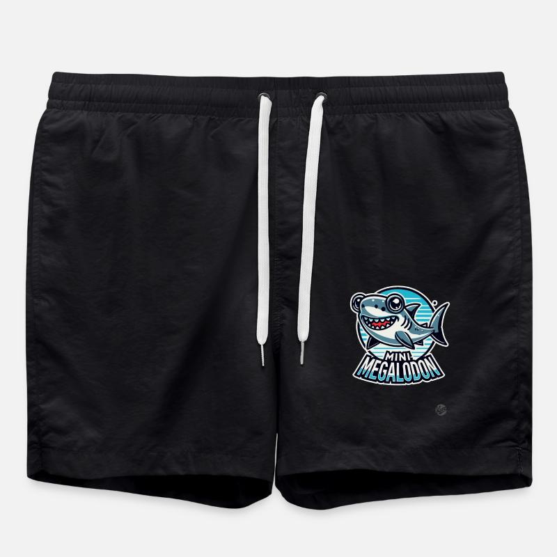 Petit requin mégalodon mignon - Short de bain - noir