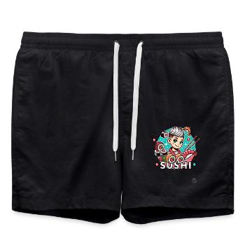 Sushi Girl - Short de bain - noir - Devant - AI Model Male 185 light (185cm)