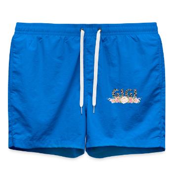 Leopardenmuster Gigi Floral Design Leopard Print - Swim Trunks - cobalt blue - Front