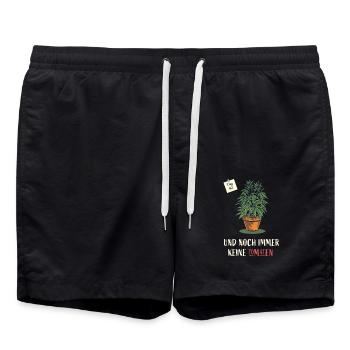 Cannabis - Swim Trunks - black - Front - AI Model Male 185 light (185cm)