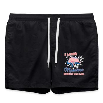 Manatee I Liked Manatees Before It Was Cool - Swim Trunks - black - Front - AI Model Male 185 light (185cm)