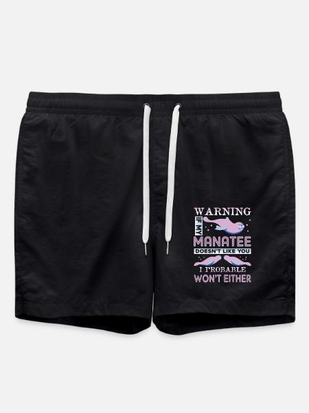 Manatee Doesn't Like You - Swim Trunks - black