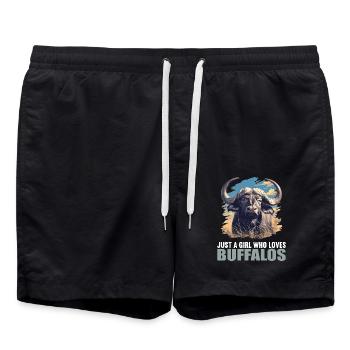 Buffles Buffalo Büffel - Short de bain - noir - Devant - AI Model Male 185 light (185cm)
