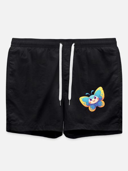 Butterfly Butterflies Butterfly - Swim Trunks - black