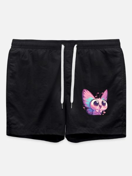 Butterfly Butterflies Butterfly - Swim Trunks - black