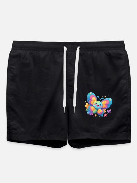 Butterfly Butterflies Butterfly - Swim Trunks - black