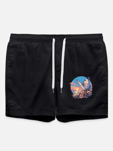 papillon papillons papillon papillon - Short de bain - noir