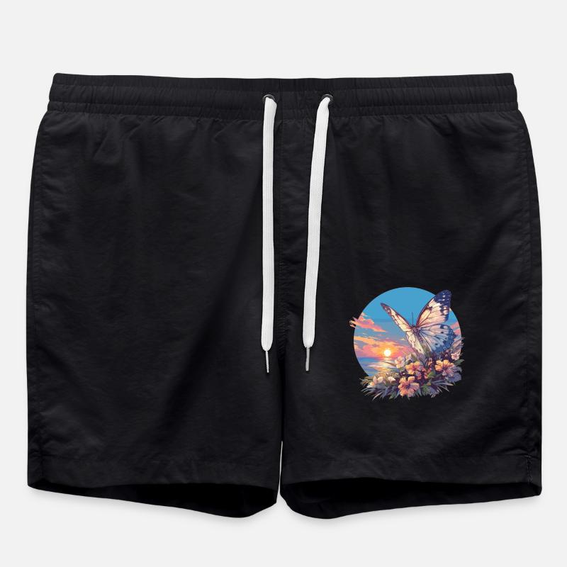 papillon papillons papillon papillon - Short de bain - noir
