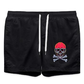 Sport Rugby Crossbone Skeleton Football - Swim Trunks - black - Front - AI Model Male 185 light (185cm)