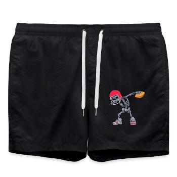 Sport Rugby Dabbing Skeleton Football - Swim Trunks - black - Front - AI Model Male 185 light (185cm)