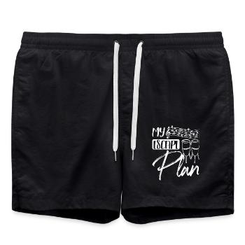 My escape plan playing conga - Badeshorts - Schwarz - Vorne - AI Model Male 185 light (185cm)