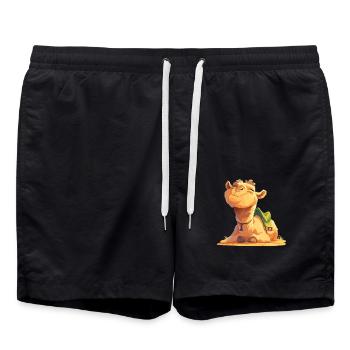 Camel Kamele Kamel - Badeshorts - Schwarz - Vorne - AI Model Male 185 light (185cm)