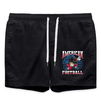 Fußballer Quarterback American Football - Badeshorts - Schwarz - Vorne - AI Model Male 185 light (185cm)