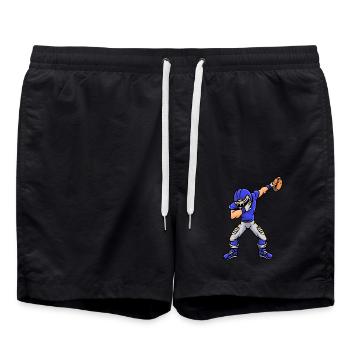 Sport Rugby Dabbing Player Football - Swim Trunks - black - Front - AI Model Male 185 light (185cm)