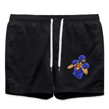 Sport Rugby Footballer Player Football - Swim Trunks - black - Front - AI Model Male 185 light (185cm)
