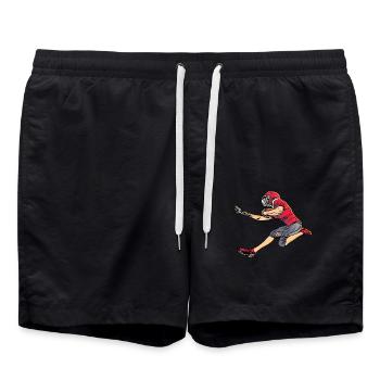 Sport Rugby Footballeur Joueur Football - Short de bain - noir - Devant - AI Model Male 185 light (185cm)