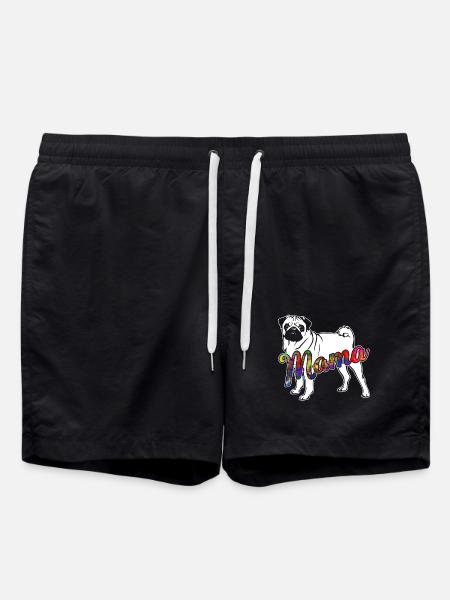Pug Mama - Swim Trunks - black