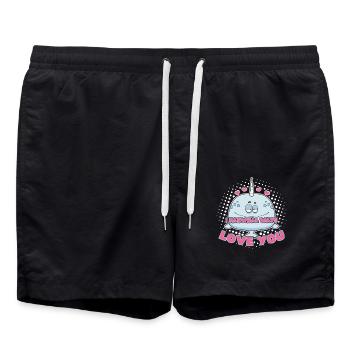 Narwhal Ways Love You - Swim Trunks - black - Front - AI Model Male 185 light (185cm)
