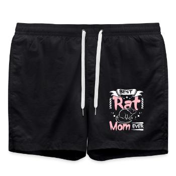 Best rat mom ever - Badeshorts - Schwarz - Vorne - AI Model Male 185 light (185cm)