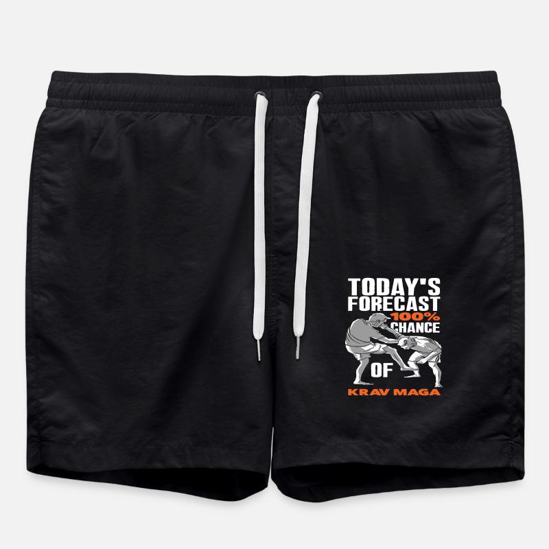 Krav Maga Training Athletes - Swim Trunks - black
