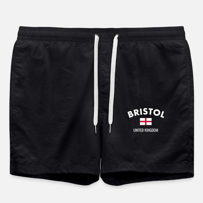 Bristol Angleterre Anglais Drapeau Anglais - Short de bain - noir