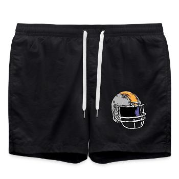 Sport Rugby Fußballer Helm Fußball - Badeshorts - Schwarz - Vorne - AI Model Male 185 light (185cm)