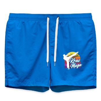 Krav Maga Retro - Swim Trunks - cobalt blue - Front