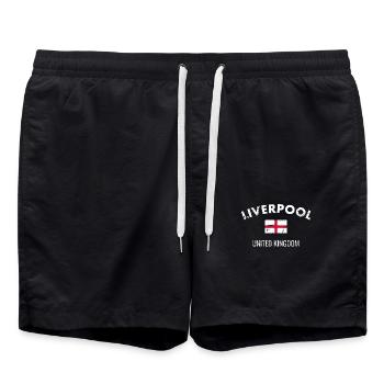Liverpool Angleterre Drapeau anglais vintage - Short de bain - noir - Devant - AI Model Male 185 light (185cm)