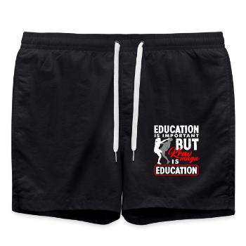 Krav Maga Frauen Selbstverteidigung - Badeshorts - Schwarz - Vorne - AI Model Male 185 light (185cm)