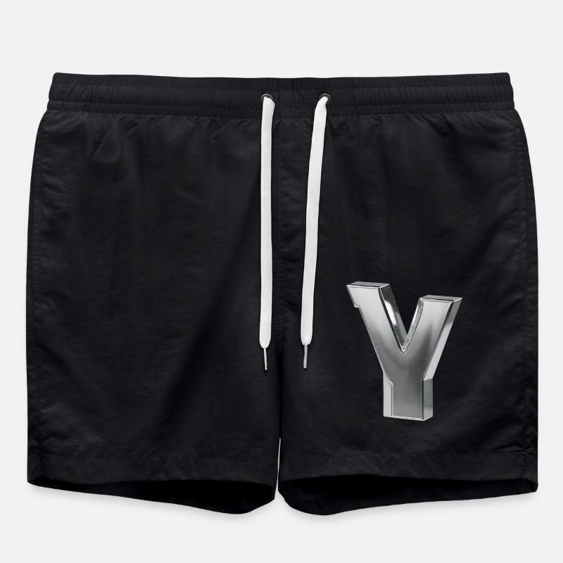 Chrome ,, Y " Metallic - Swim Trunks - black