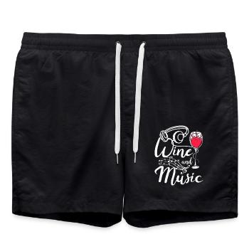Vin et Musique - Short de bain - noir - Devant - AI Model Male 185 light (185cm)