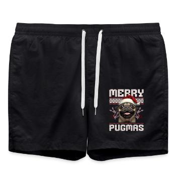 Merry Pugmas Carlin Tenue de Noël Laide - Short de bain - noir - Devant - AI Model Male 185 light (185cm)
