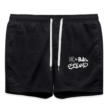 Ba Ba Squad Graffiti Design Wandkunst - Badeshorts - Schwarz - Vorne - AI Model Male 185 light (185cm)