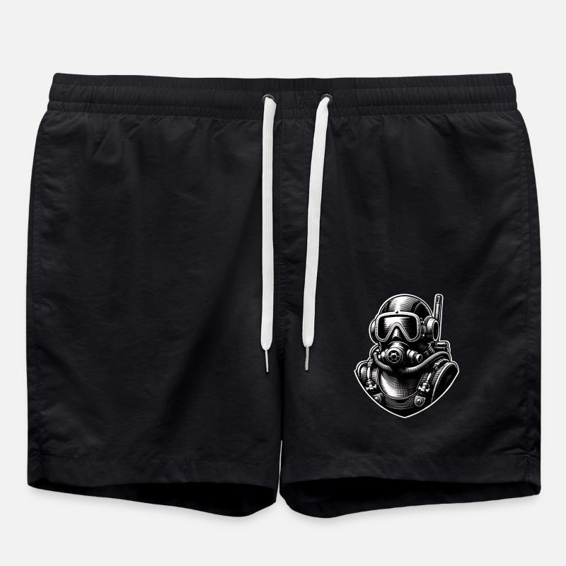 Diving Divers - Swim Trunks - black