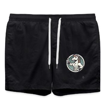 Fit Fitness Cheval Pouces vers le haut - Short de bain - noir - Devant - AI Model Male 185 light (185cm)