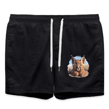 Caracal Karakale Karakal - Swim Trunks - black - Front - AI Model Male 185 light (185cm)