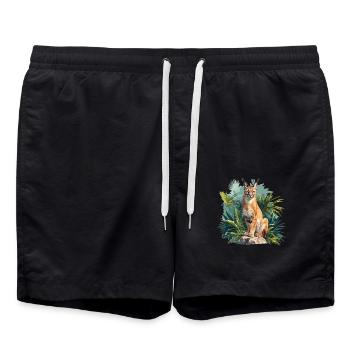 Caracal Karakale Karakal - Swim Trunks - black - Front - AI Model Male 185 light (185cm)