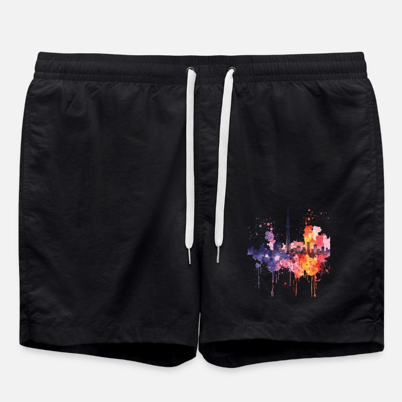 Higashiōmi - Swim Trunks - black