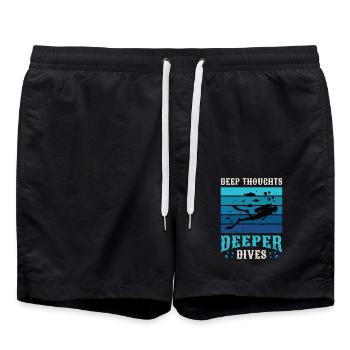 Plongée sous-marine Pensées profondes Plongées plus profondes Snorkeler - Short de bain - noir - Devant - AI Model Male 185 light (185cm)
