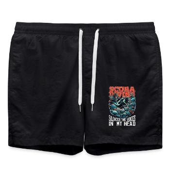 La plongée sous-marine fait taire les voix Sports nautiques - Short de bain - noir - Devant - AI Model Male 185 light (185cm)