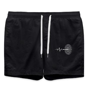 Dart dardé Fléchette de battement de cœur - Short de bain - noir - Devant - AI Model Male 185 light (185cm)