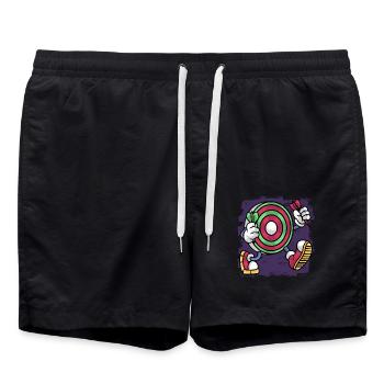 Dartist Dart Dartscheibe halten Dart - Badeshorts - Schwarz - Vorne - AI Model Male 185 light (185cm)