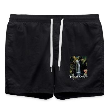 Île de Madère Portugal Vacances Visites Souvenirs - Short de bain - noir - Devant - AI Model Male 185 light (185cm)