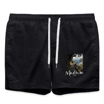Madeira Island Portugal Vacation Souvenir Tours - Swim Trunks - black - Front - AI Model Male 185 light (185cm)