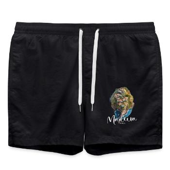 Madeira Island Portugal Vacation Souvenir Tours - Swim Trunks - black - Front - AI Model Male 185 light (185cm)
